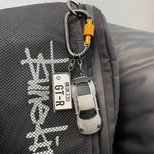 合金正版保时捷911跑车钥匙扣车载挂件装饰背包挂饰汽车钥匙链