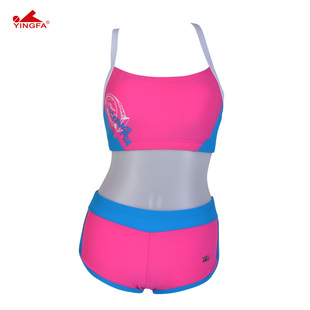 新款 分体平角泳衣 正品 青春休闲运动背心式 Y1601 英发女款 2016