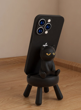 创意可爱猫咪手机支架装饰摆件