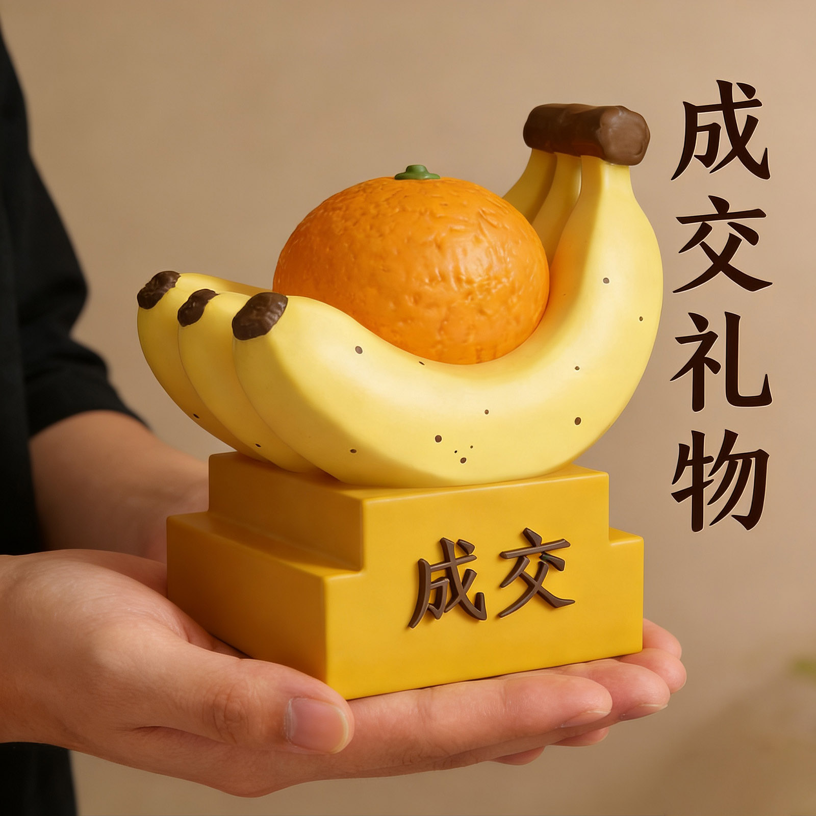 创意水果造型姜黄色家居摆件