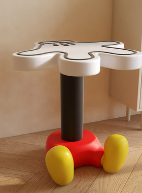 米奇客厅沙发边几角几可移动电视柜旁边落地床头柜米老鼠装饰摆件