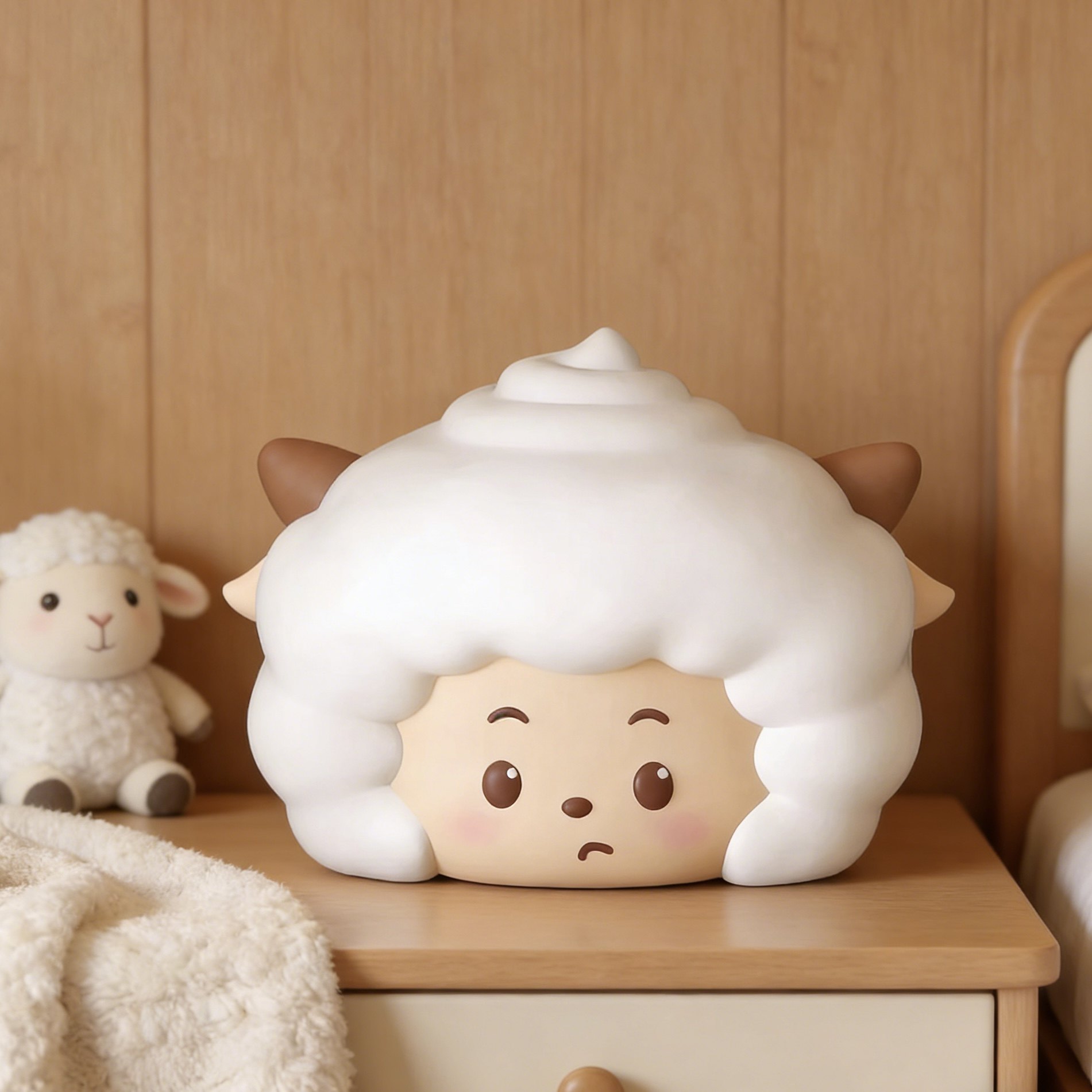 喜羊羊与灰太狼办公室桌面高端大气防水纸巾盒高级感懒羊羊抽纸盒