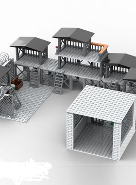 2025乐高军事反恐特种兵人仔堡垒士兵小人偶哨塔基地拼装男孩玩具