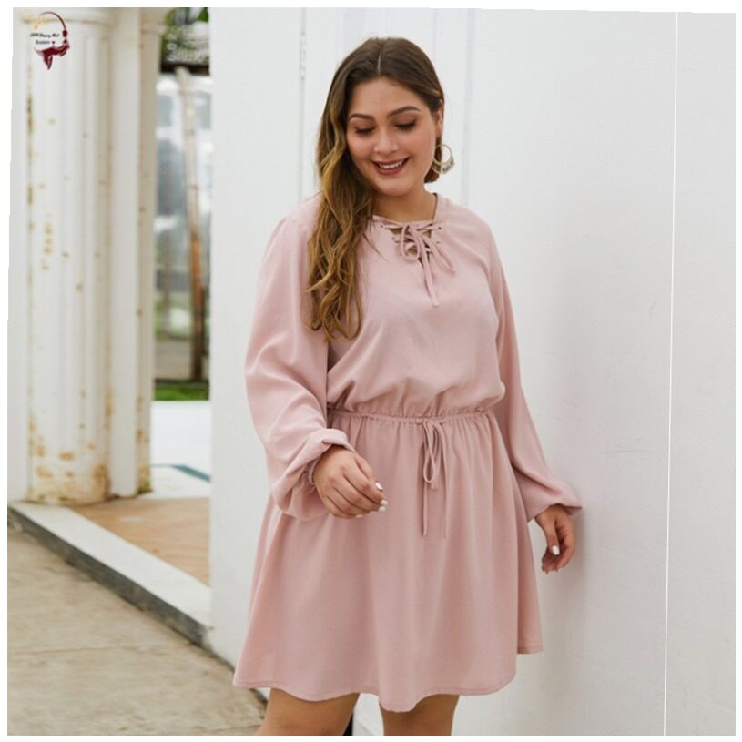 fat lady casual bandage dress women pink dress 大码粉色女裙|ruв категории Женская одежда, женской одежды - от Buy2taobao.com для оказания профессиональной услуги покупки агента Taobao