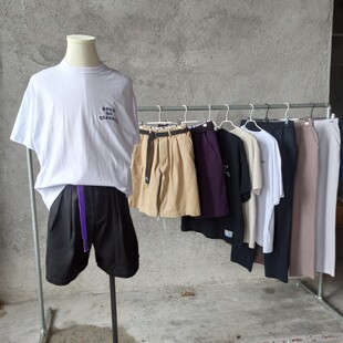 日单FREAKS STORE东京铁塔印花 宽松落肩款圆领短袖纯棉T恤