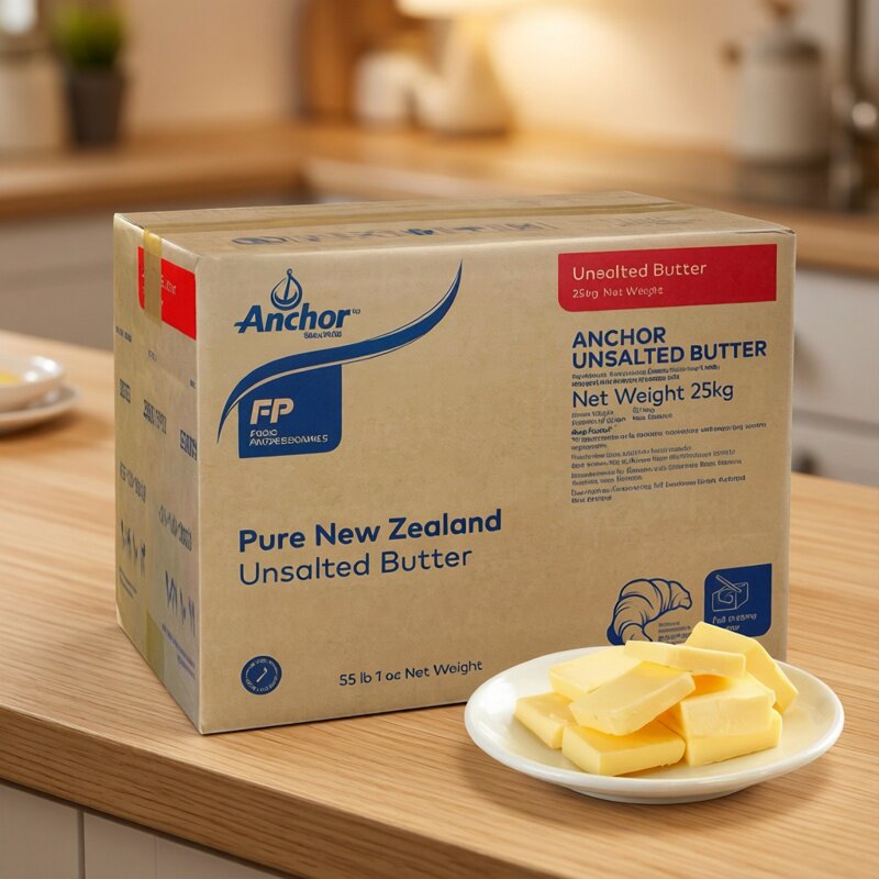 安佳黄油25kg无盐动物性黄油西餐蛋糕面包曲奇烘焙原料新西兰原装