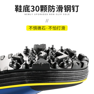 矶钓鞋 户外钓鱼鞋 大码 新款 高筒雨靴橡胶海钓登礁防滑鞋 钢钉底雨鞋