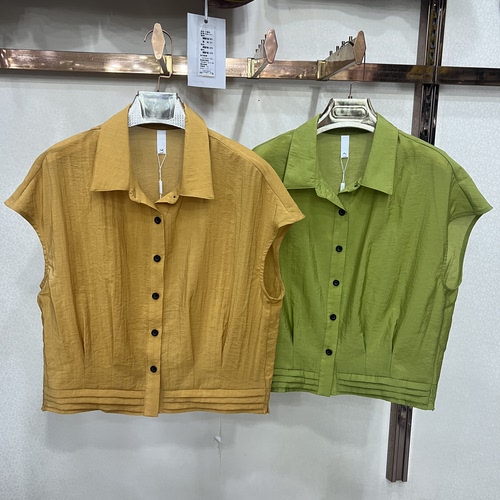 逸之媛268131专柜正品翻领衬衫女夏新百搭修身纯色高级感时尚上衣