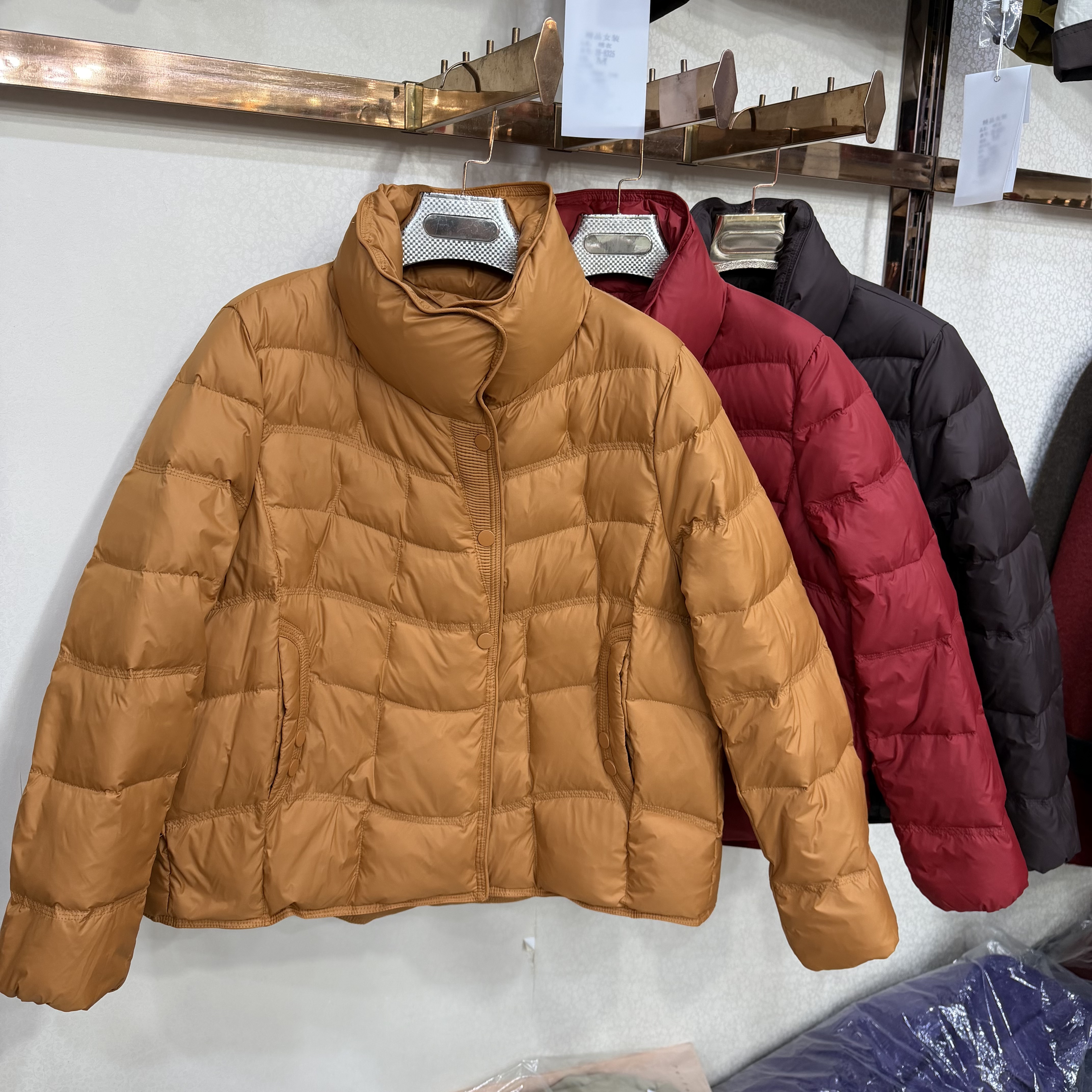 逸之媛26D31专柜正品中年妈妈羽绒服女冬季短款高领宽松外套新款