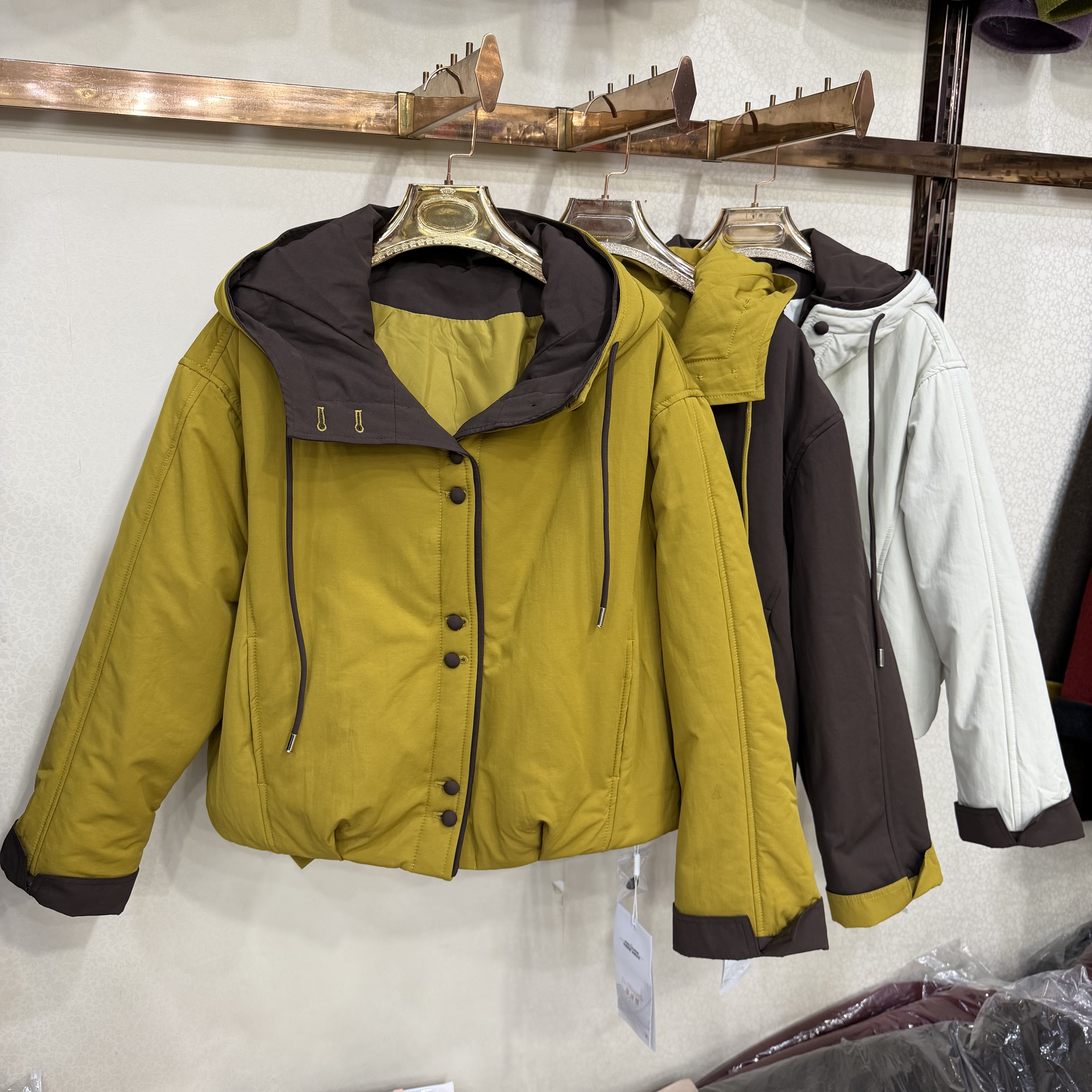 黎诗情26-8325冬季韩版宽松显瘦百搭连帽棉衣外套女短款棉服上衣