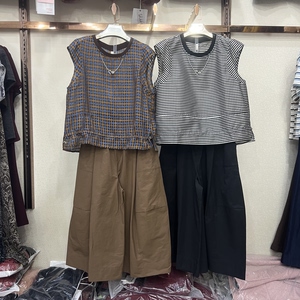 雨格A951专柜正品夏装2026新品女时尚条纹印花品质感无袖两件套裤