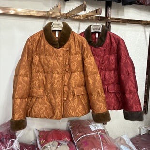 女时尚 新品 国风印花品质感羽绒保暖外套女 冬季 杰迪尔965专柜正品