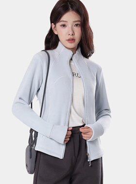 女短外套秋季新高级感小个子奥粒绒内搭外穿修身显瘦卫衣上衣夹克