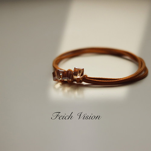 FEICH原创闪亮水晶头绳 扎马尾多股皮筋高弹力不伤发圈韩版发饰品