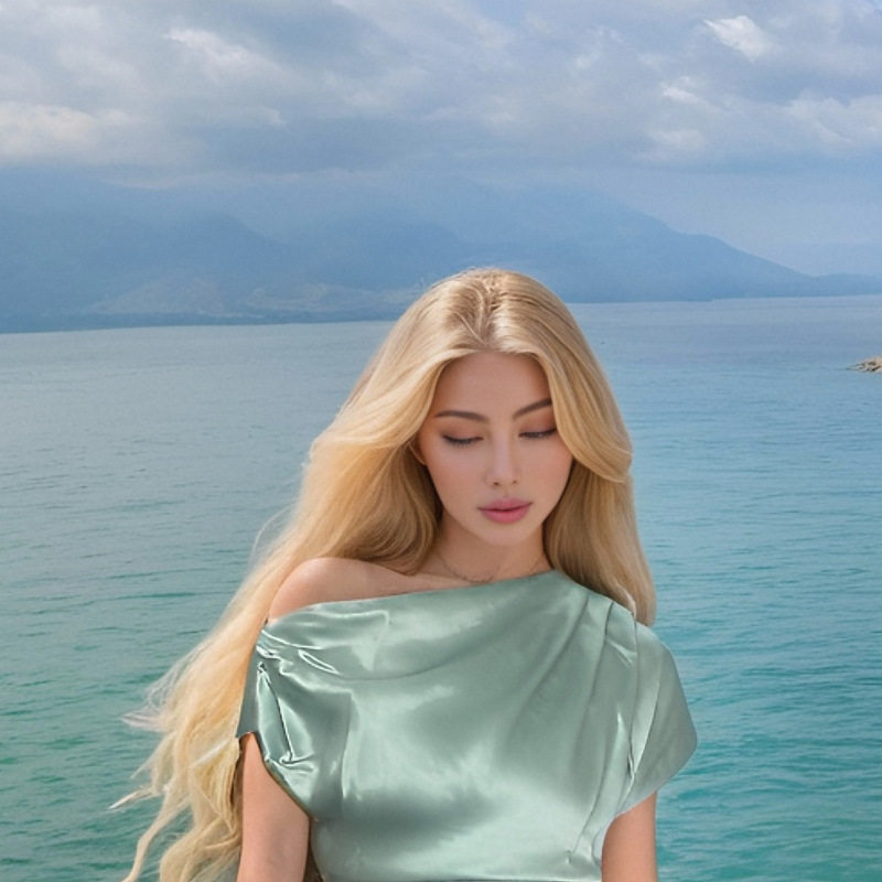 出口中东欧美高端进口醋酸优雅成熟显贵气质女性休闲连衣裙