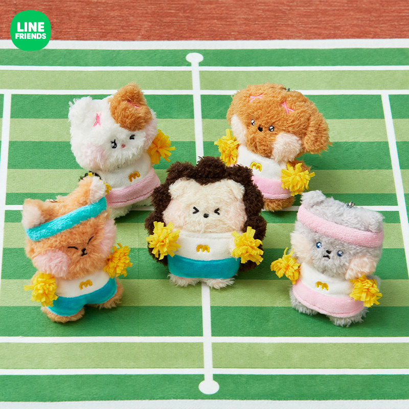 LINE FRIENDS new minini FIELD DAY毛绒钥匙扣挂件包包挂饰