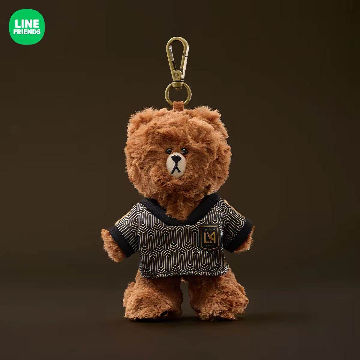 LINE FRIENDS X LAFC 系列关节可动 可爱包挂 毛绒钥匙扣