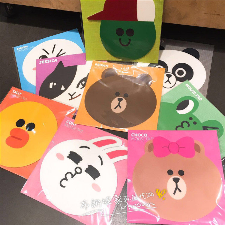 韩国采购LINE FRIENDS 布朗熊 丘可 可妮兔 莎莉鸡鼠标垫桌垫|msdalam kategori Perkakasan komputer/monitor/Komputer Zhou Bian, Komputer Zhou Bian, pad tetikus/paste/pad pergelangan tangan - dari Buy2taobao.com untuk memberikan perkhidmatan ejen Taobao profesional membeli