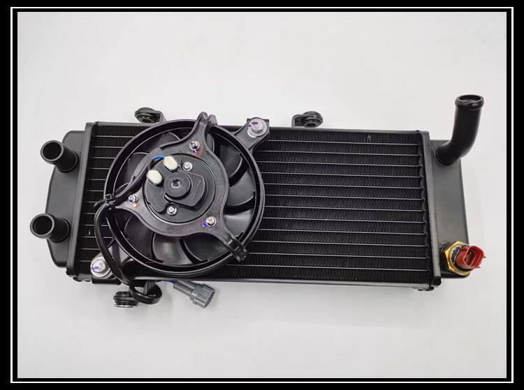适用轻骑大韩gv300水箱风扇总成qh300冷却系统摩托车散热器水冷器