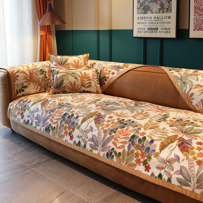 皮沙发垫轻奢高级感四季通用雪尼尔四季通用新款座垫防滑皮沙发套,居家布艺,沙发垫,淘宝优惠券,粉丝福利购,淘宝优惠卷