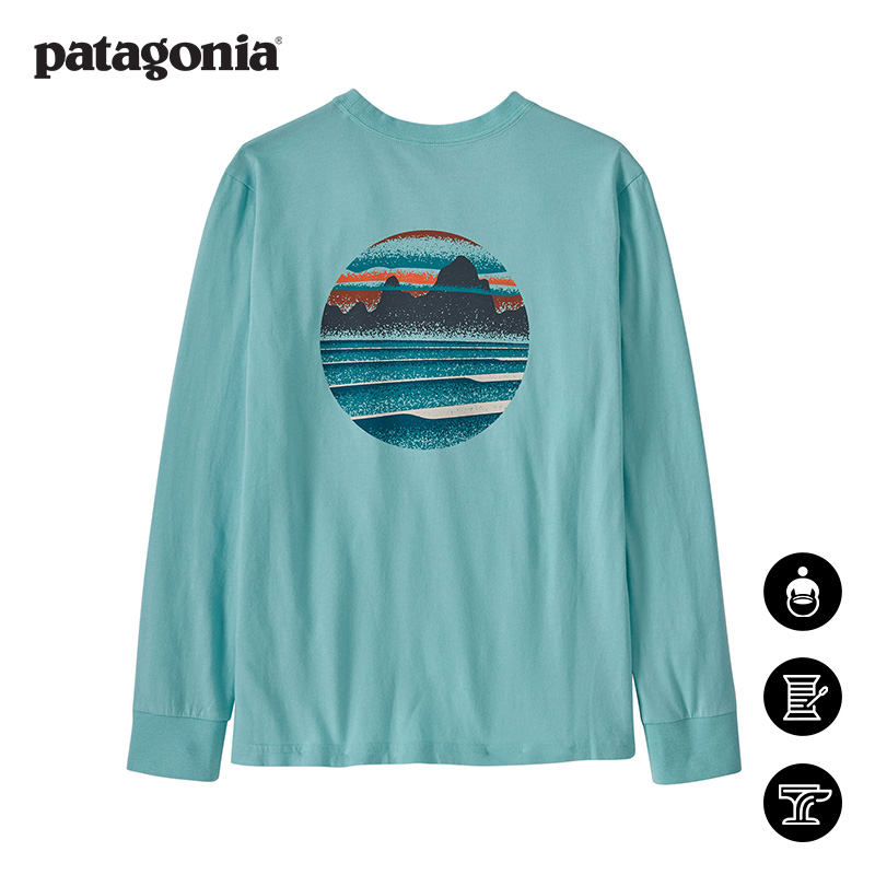 儿童棉质T恤 Skyline Stencil 62258 patagonia巴塔哥尼亚 户外/登山/野营/旅行用品 户外休闲衣 原图主图