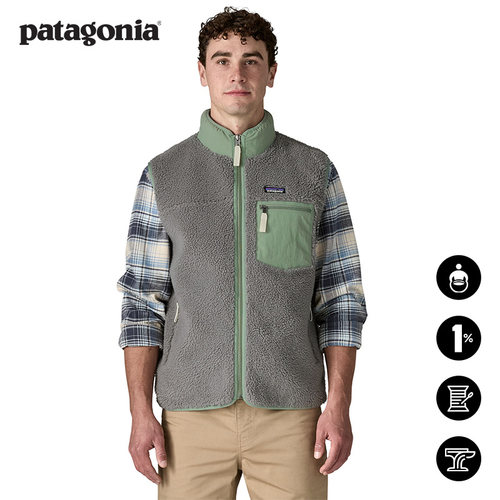 patagonia男士抓绒马甲