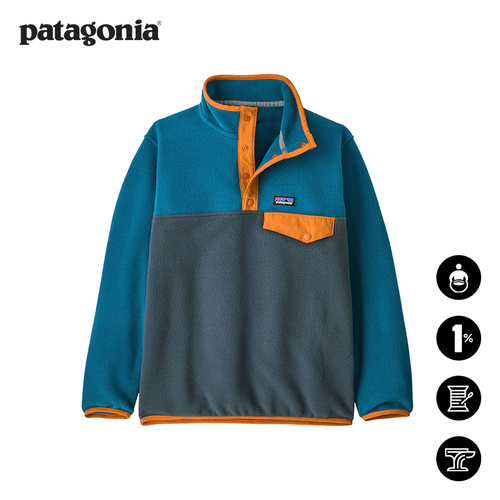 patagonia大童抓绒套头衫