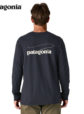 男士环保面料长袖T恤 Casting Logo 37819 patagonia巴塔哥尼亚