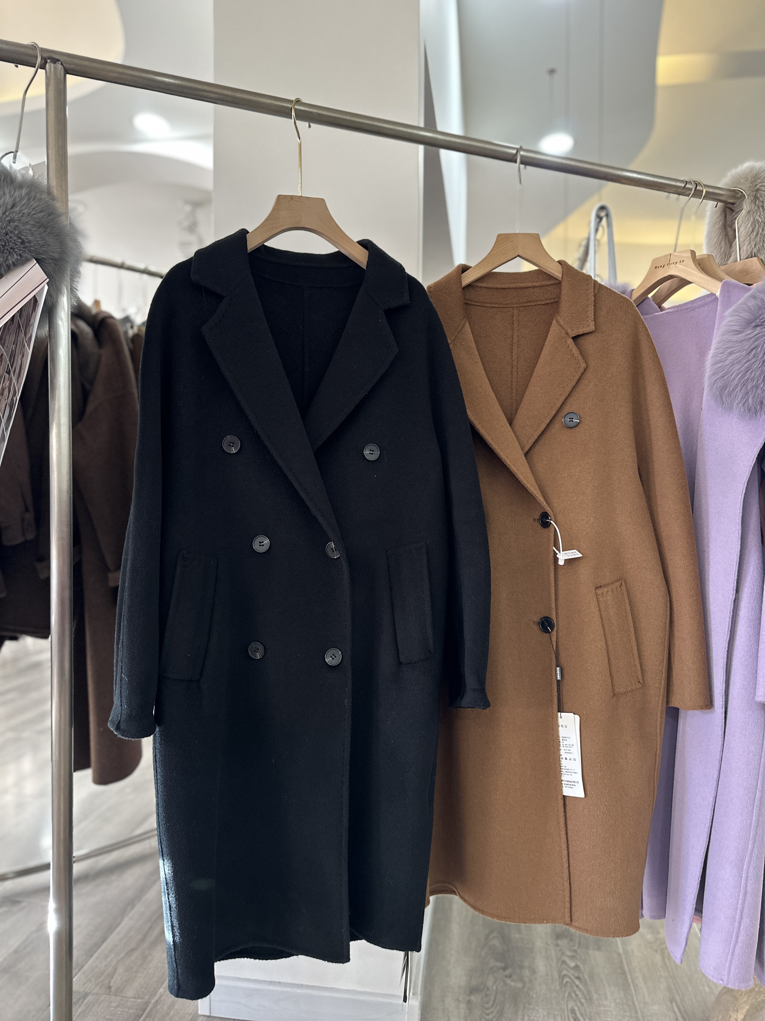 特价不退 双面羊毛大衣女中长款 衣长 S 96 M 97 L 98