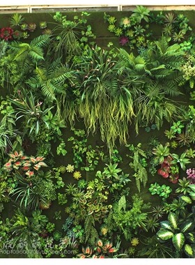 新款仿真植物墙配材背景墙绿植墙塑料假地毯阳台装饰绿色背景墙