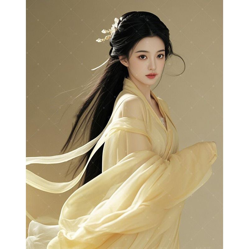 漢服女2025新款魏晉風(fēng)古裝全套廣袖流仙裙超仙飄逸晉制清冷系春季