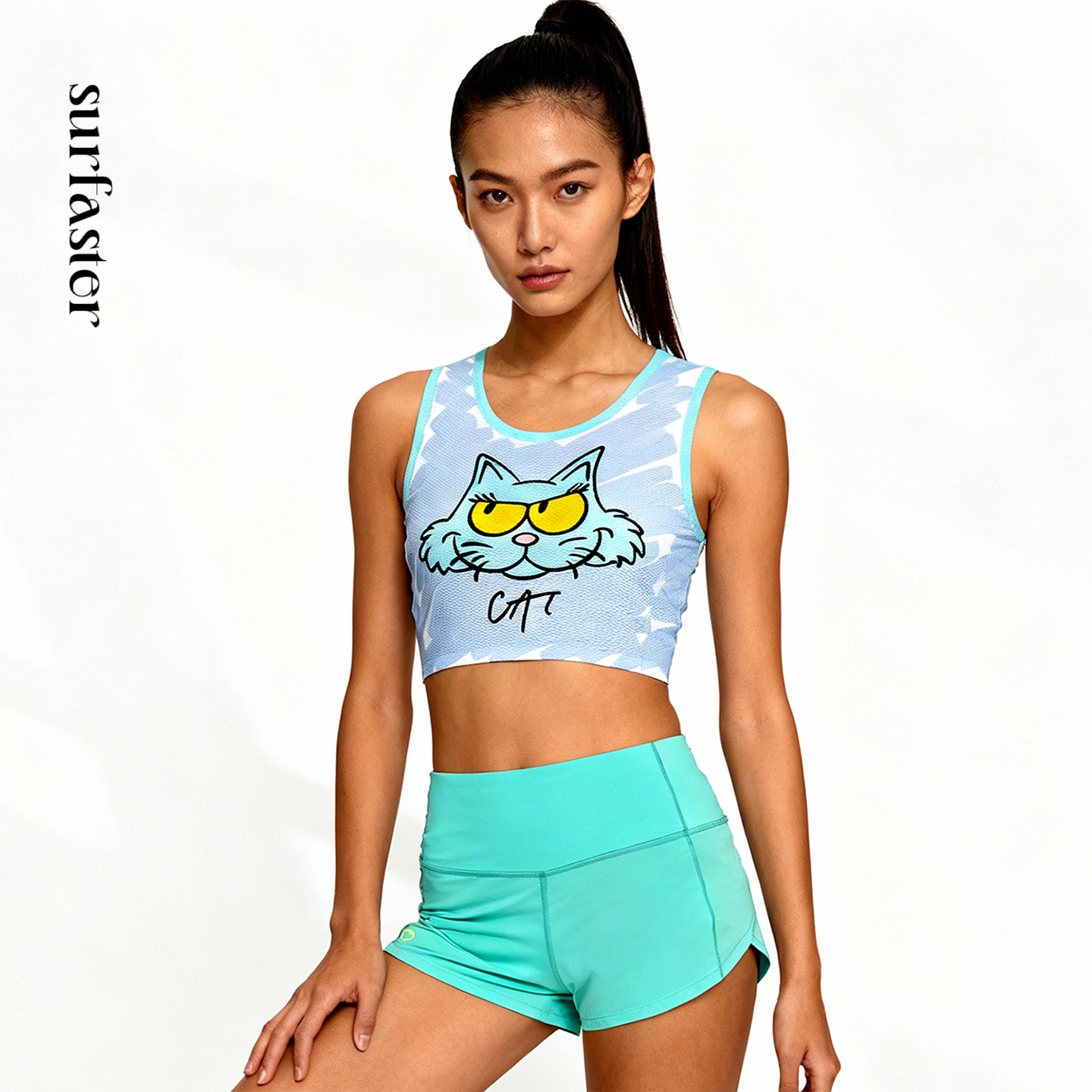 【买3免1】速浪|RH卡通猫|跑步背心专业女马拉松训练风洞无袖速干
