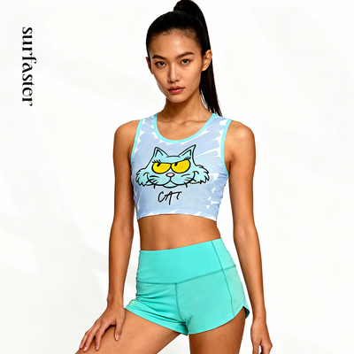 【买3免1】速浪|RH卡通猫|跑步背心专业女马拉松训练风洞无袖速干