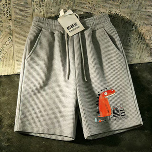 潮流男宽松短裤 华夫格裤 夏季 运动裤 运动篮球休闲五分裤 2026新款