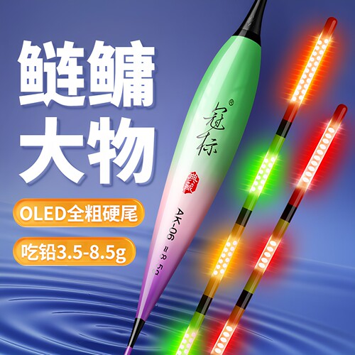 OLED双排灯珠浮钓鲢鳙夜光漂大物