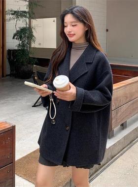 高级感双面呢大衣女2025新款秋冬季时尚气质短款小个子毛呢外套