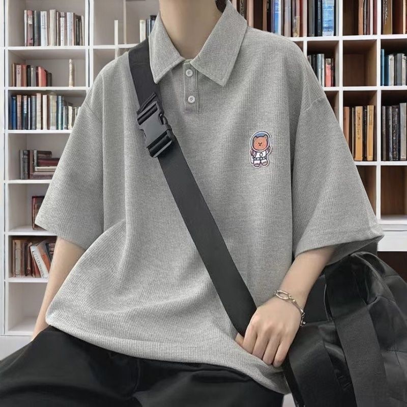 新款夏季华夫格百搭POLO