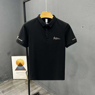 上衣刺绣男士 潮流夏季 百搭T恤翻领polo衫 时尚 商务 新款 休闲短袖
