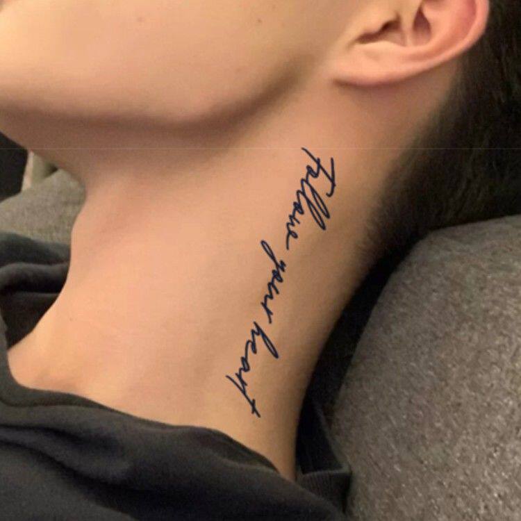 【纹身男女】草本创意英文字母 跟随你的心 防水纹身贴男女