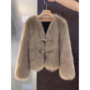 2025年秋冬季新款时尚休闲百搭保暖毛毛绒高级感潮流短外套上衣女