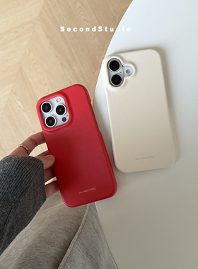 质感高级iphone17简约原创皮壳适用16promax手机壳皮面手感好好14pro苹果15promax保护壳13