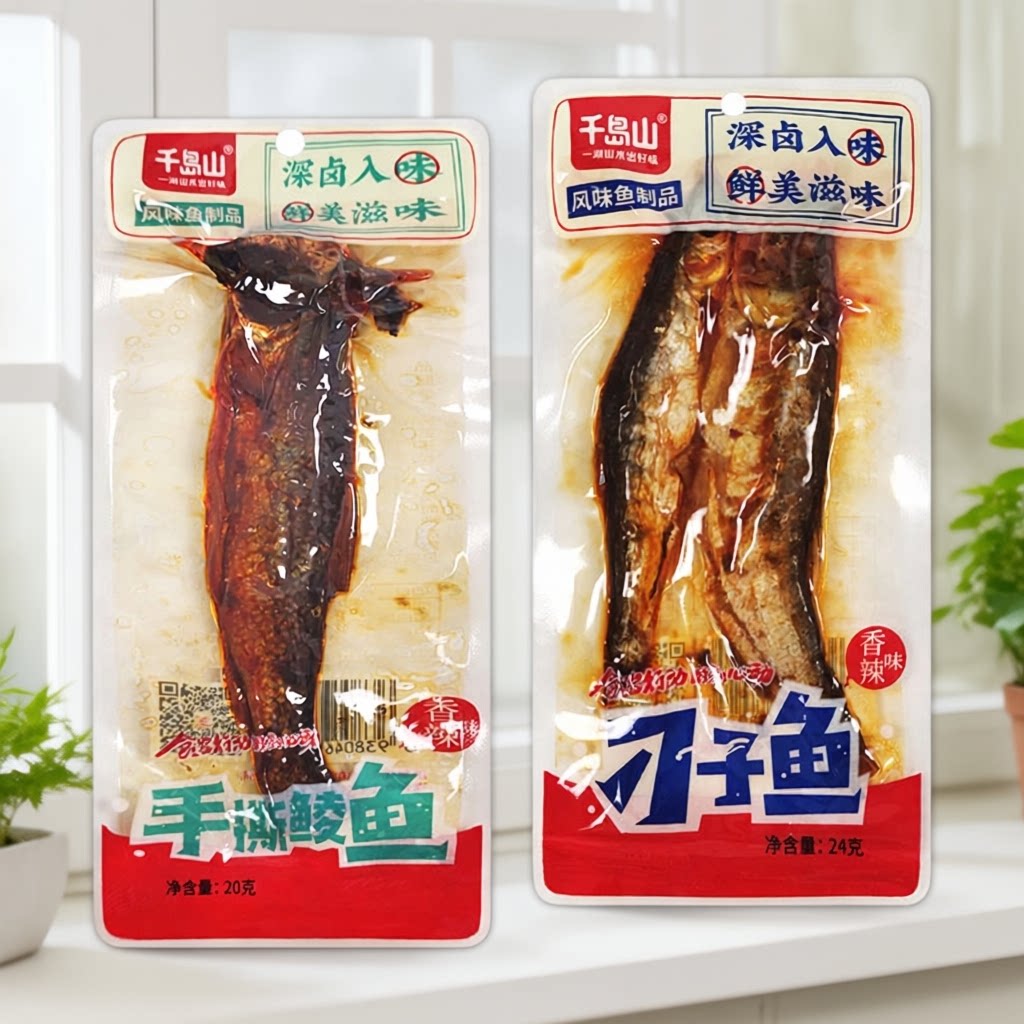 千岛山手撕鲮鱼刁子鱼即食鱼仔湖南休闲麻辣解馋小零食香辣烤鱼干