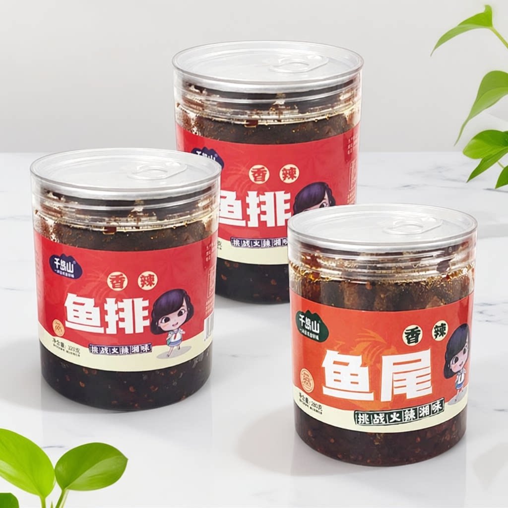 千岛山鱼排鱼尾零食湖南休闲麻辣熟食香辣鱼尾鱼排即食小吃下饭菜