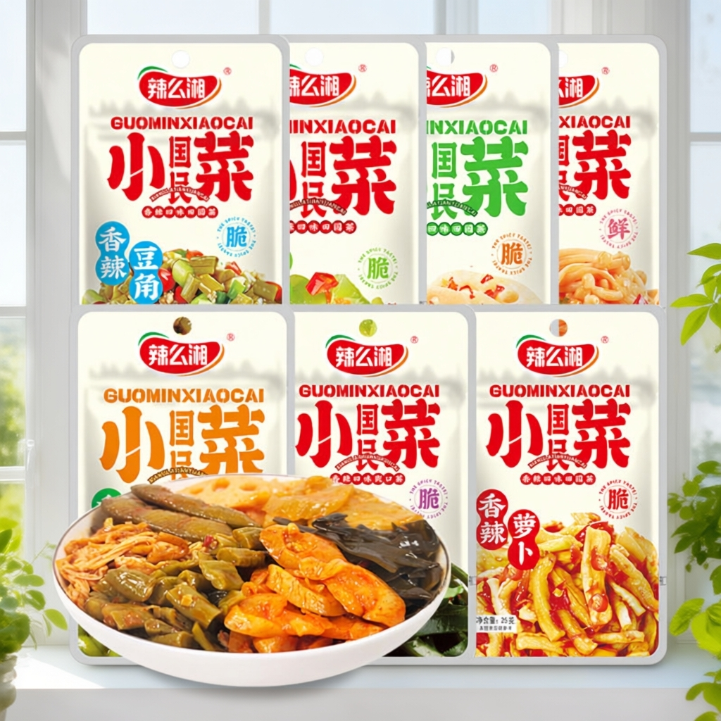 辣么湘香辣莴笋萝卜豆角海带丝毛豆藕片金针菇蔬菜干麻辣零食小吃