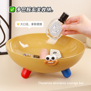 入户进门钥匙收纳玄关装饰摆件轻奢高档高级感置物架小托盘收纳架