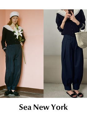 【SALE】CETTCE 现货 Sea New York 海军蓝气球束脚长裤休闲裤
