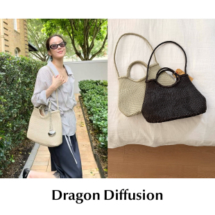 CETTCE 现货 Dragon Diffusion 牛皮编织菜篮子单肩手提包 8920
