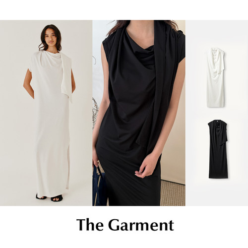 CETTCE 现货 The Garment 无袖圆领垂感修身中长款围巾连衣裙