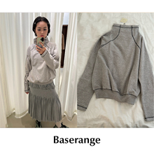 CETTCE 现货 Baserange 折叠式褶皱高领线条针织毛衣FOLD
