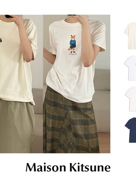 CETTCE 现货 Maison Kitsune 玩色双头狐狸着装狐狸短袖T恤